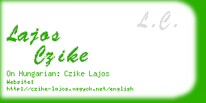 lajos czike business card